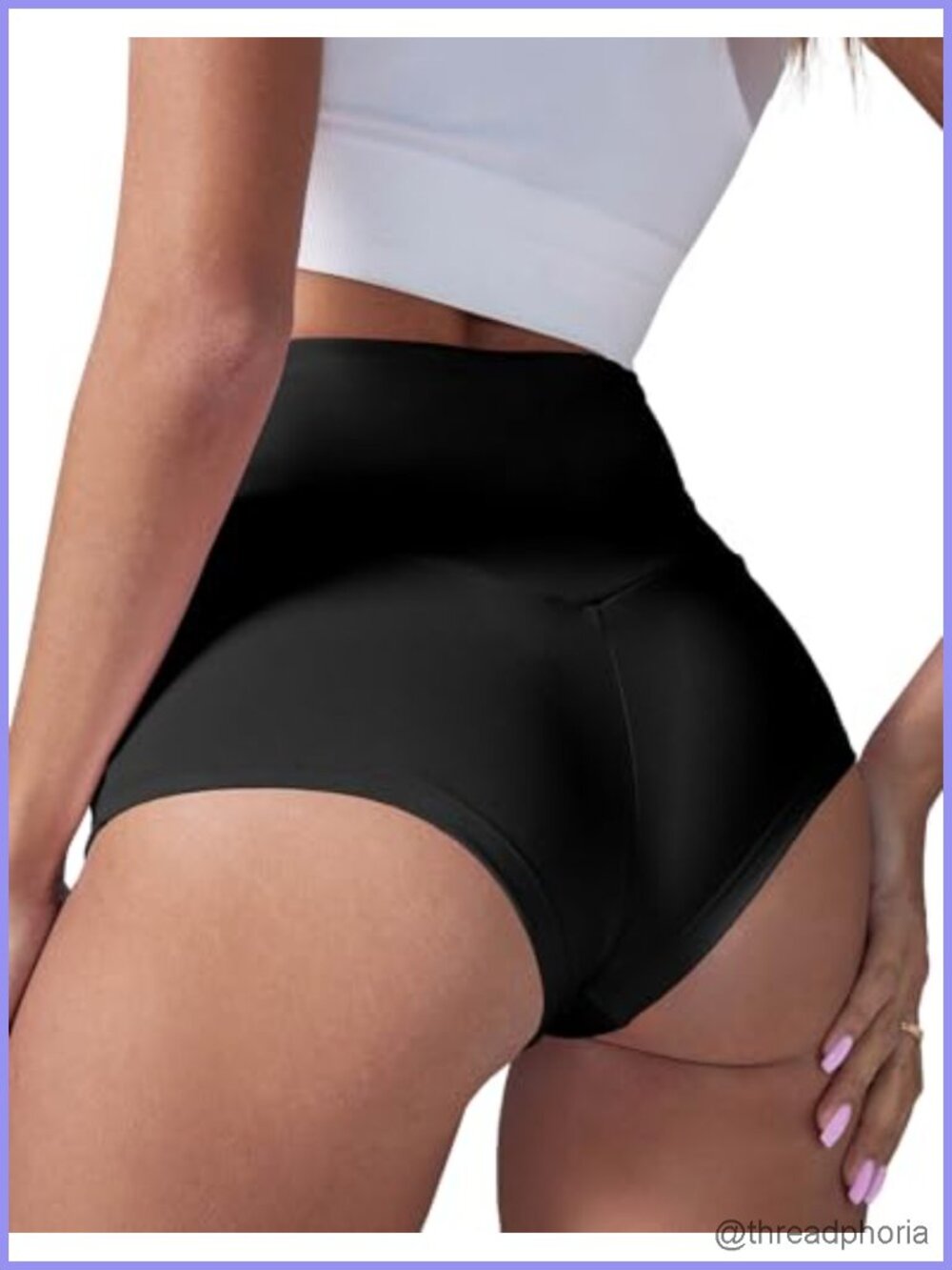 High Waist Yoga Shorts Tummy Control Booty Lifting Athletic Workout Gym Dance